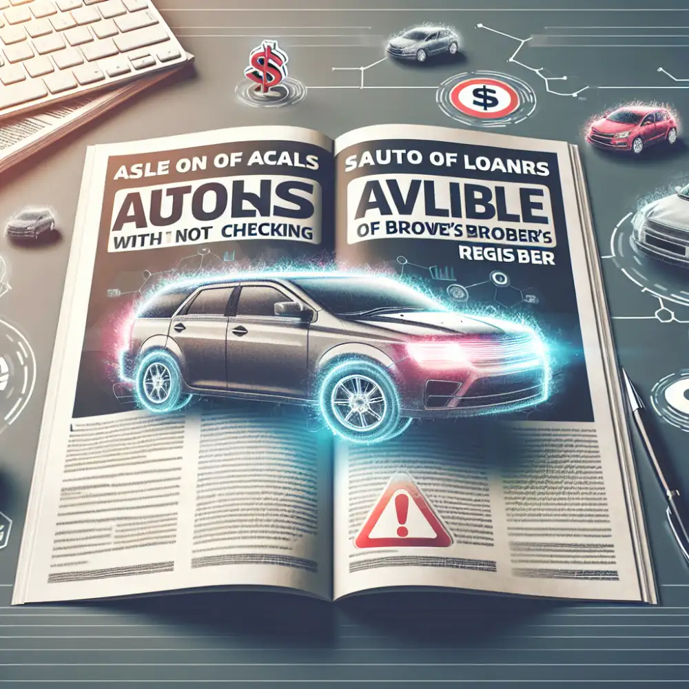 auto na úvěr bez registru